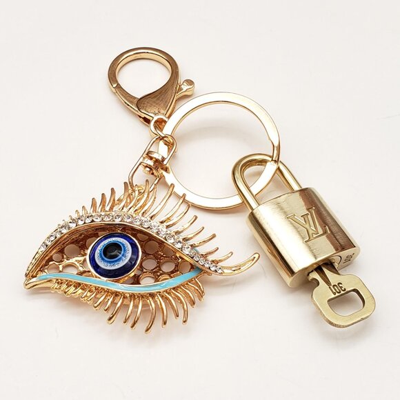 Authentic Louis Vuitton Lock & Key with unbranded Bagcharm, Keycharm, Keychain - Picture 3 of 8